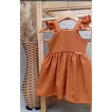 vestido infantil terra cota
