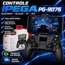 Controle Ipega PG-9076 3 Em 1 Bluetooth Gamepad Celular PC PS3