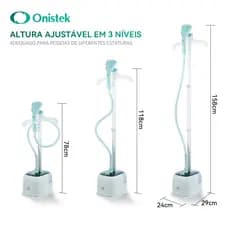 Passadeira Ferro a Vapor Profissional Multifunção Alta Potência 1,6L 10 Modos Tecidos ONISTEK ON-PR902