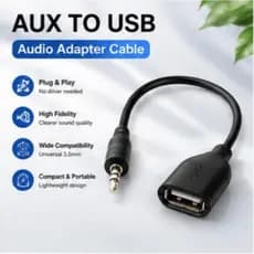 Cabo Usb Pendrive Fêmea 3,5m X P2 Entrada Auxiliar