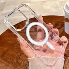 Capa Magsafe Transparente Compativel com iphone 15 14 13 12 11 16 Pro MAX