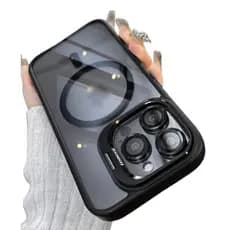 Capinha Premium Magsafe C/ Tampa Suporte Câmera e Kit Lente Proteção iPhone 11 12 13 14 15 16 ProMax
