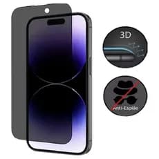 KIT 2 Películas Privacidade iPhone 14 Pro/ 14 Pro Max de Vidro 3D Anti Espião Privativa Proteção