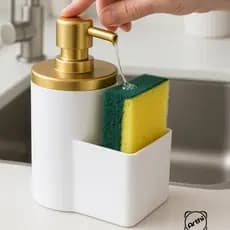 Dispenser Detergente Arthi 600ml com Suporte Bucha – Sistema de Pressão