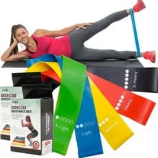 Kit 5 Faixas Elásticas de Exercícios – Treine em Casa com Eficiência!