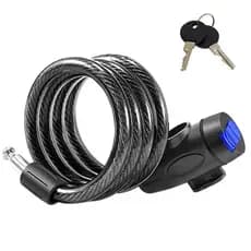Cadeado B-Tek para Bicicleta – Aço Reforçado 12x700mm com 2 Chaves de Alta Segurança