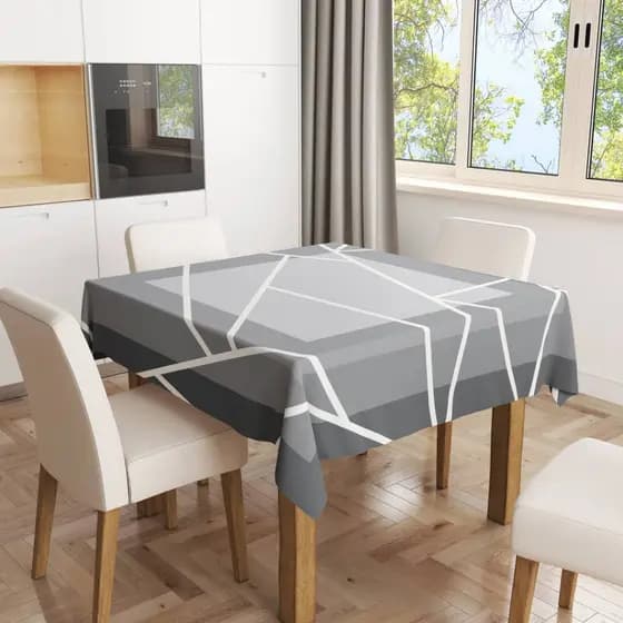 Toalha de Mesa Quadrada 4 Lugares Rachadura.