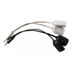 Extensão Prolongador Plug Duplo Femea 10/20a 25cm Preto