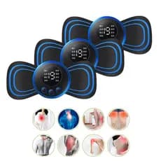 Kit 3 Massageador Portátil Recarregável Dor Pescoço Coluna Cor Preto 110v/220v Novidade