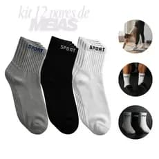 Kit 12 Pares de Meias Esportivas – Conforto, Estilo e Durabilidade em Cada Passo