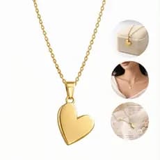Colar Shine & Bloom Feminino Aço Inoxidável Coração