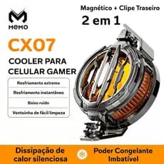 Cooler Magnético para Celular CX07, RGB, 2 em 1