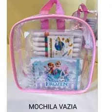 kit 15 Mochila infantil tipo cristal praia viagens