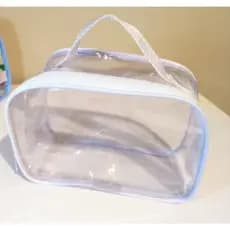 kit com 10 Necessaire cristal com alça para lembrancinhas 20x15cm