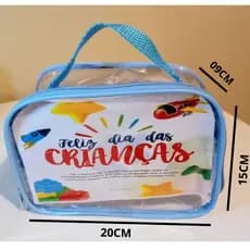 kit 25 Necessaire cristal com alça para lembrancinhas 20x15cm