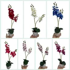 Vaso com Orquideas Artificiais Flores Artificiais Decoracao