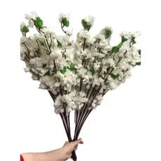 10 Haste de cerejeira Branco 65cm Decoração Arranjo Artificial