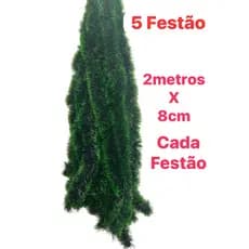 Kit 10 Metros De Festão 8cm Enfeite Arvore De Natal Decoração Natalina