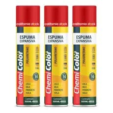 Kit 3 Espuma Expansiva Grande 500ml Uso Geral Vedação Portas e Janelas NOVA EMBALAGEM 500ML