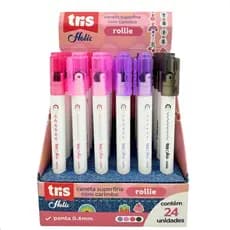 Caneta Superfina Fine Line Com Carimbo Roller Tris Ponta 0.4 mm Lettering 4 Unidades