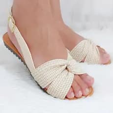 Sandália Feminina Rasteirinha Plana ALGEMA Super Fácil de Calçar Confortável na Moda pra Você.