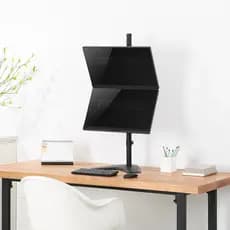 Suporte para 2 Monitores 15 a 34 Vertical com Base de Mesa V1224N