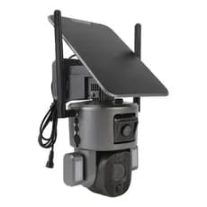 Câmera De Segurança Solar Sem Fio Ao Ar Livre 4k 8mp Com Len