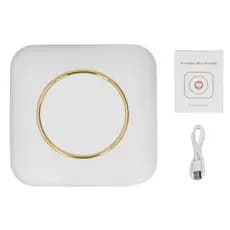\Mini impressora de bolso branco bluetooth impressora de etiquetas térmicas