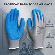 Luva IMBAT Tricotada Com Banho Palmar (G) Alta Proteção E Antiderrapante