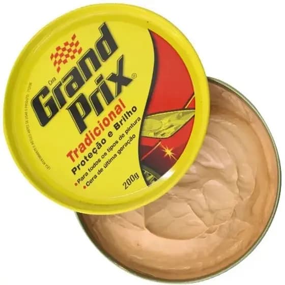 Cera em Pasta Tradicional Lata 200g Grand Prix  - Cera Automotiva Auto Brilho Proteção UV