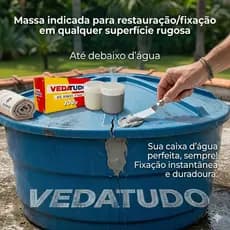 Veda tudo Massa Epoxi 50G Cola Até De Baixo Dágua