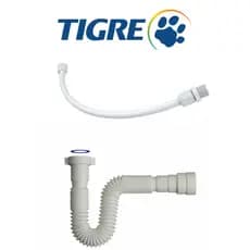 sifão sanfonado tigre + engate plastico tigre 40cm Kit