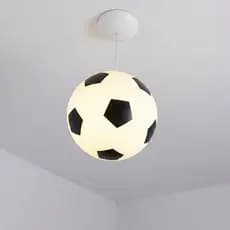 Luminária Pendente Bola de Futebol ⚽ | Bivolt – Decoração de Teto para Quarto Infantil