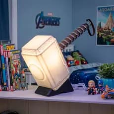Luminária 3D Martelo do Thor Marvel ⚡ | Decoração Geek Temática Quarto Setup Gamer Colecionadores