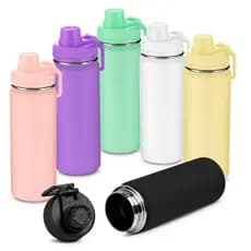 Garrafa com Alça e Bico 780ml 💧 em Aço Inox Resistente Vedação Não Vaza Academia Escritório Escola