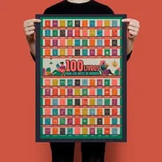 Pôster Raspadinha 📚 100 Livros Para Ler Antes de Morrer Sem Moldura