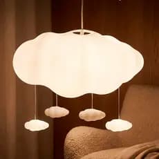 Luminária de Teto Nuvens Pendente Infantil 🌧️ | Iluminação Suave Decoração Quarto Bebê – Bivolt