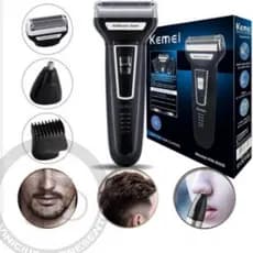 Barbeador elétrico Kemei 3 em 1 Recarregável para Nariz orelha Cabelo e Pezinho