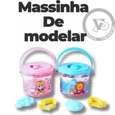 Massinha Dough porte com as massinhas mais as formas para modelar