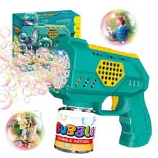 Brinquedo Maquina Lança Bolha De Sabão P/ Criança Pistola Agua C/ Luz