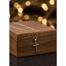 Colar de Aço Inoxidável com Medalhas Pingentes de Cruz Nossa Senhora Coração Oval