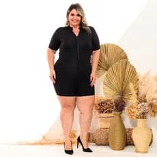 Macaquinho Feminino Curto Short Ciclismo Natação, Tamanho GG e G1 PLUS SIZE