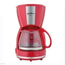 Cafeteira Britânia CP15 Vidro Vermelha com Inox