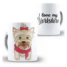 Caneca Xícara I Love My Yorkshire Cachorro Pets Ceramica
