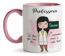 Caneca Xicara Professora Presente Professora Eduacadora