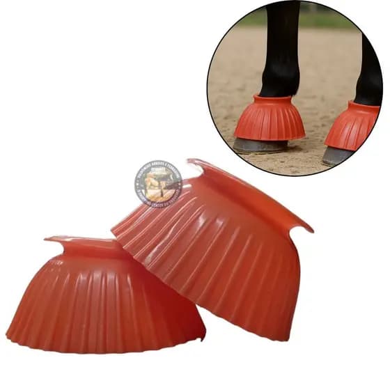 Par Cloche Casco Cavalo Borracha Proteção Vaquejada Cavalgada
