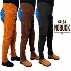 Calça de Couro calça de Nobuck de proteção para Vaqueiro Profissional vaquejada