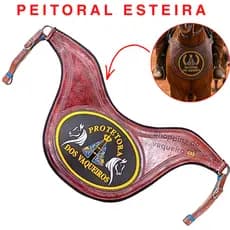 Peitoral de Esteira para cavalo Profissional Vaquejada Nossa Senhora sela