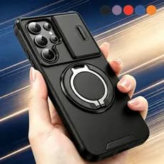 Para Samsung Galaxy S26FE S25 S26 Ultra S22 S23 S24 Plus FE Armadura Com Anel Suporte Lente Da Câmera Caso Anti-Risco