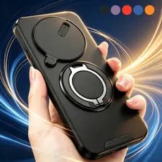 Para Xiaomi Redmi Note 13 14 15 Pro Plus 15C 14C 13 Armadura Girar Com Anel Suporte Lente Da Câmera Caso Anti-Risco